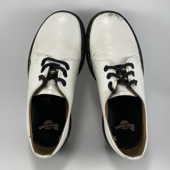Dr Martens Docs 1461 Quad Platform Oxfords Womens Size 6 White Leather Low Top - Picture 5 of 9
